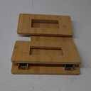 Bamboo Toilet Stool Squat, 7 Inches Foldable Poop Stool for Bathroom Adults Kids, Potty Stool with Non-Slip Layer, 2 Packs Anti-Slip Strip