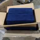 LINSY HOME Pull Out Sofa Bed Sectional Sleeper Sofa with Storage, Plush Corduroy Pullout Modular Sectional Couches for Living Room, L/U Shaped Convertible Couch Bed for Apartment (Blue)