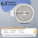 W11171119 8273994 Radiant Surface Element 6in Range Radiant Surface Element, Compatible with Whirlpool, Kenmore Electric Furnace Oven Replaces W11171119 AP6012390 PS11745598 PS11764915 W10823711
