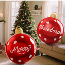 Inflatable Christmas Decorations,Christmas Inflatable Balls, 24 Inch Outdoor Decorative PVC Ball, Xmas Blow Up Jumbo Ball for Indoor, Giant Ornaments Outside Holiday Yard Lawn Decor