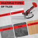 Tile Vibration Tool with 2 x 20V Batteries, Tile Installation Leveling Machine 18000r/Min, Tile Suction Cup Vibrating Tool 200kg Adsorption, 8 Adjustable Speed & LCD Display for Floor, Tile, Wall