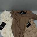 Ficerd 3 Pack Women's Maternity T Shirts, Short Sleeve Side Split Pregnancy Tops Casual Crew Neck Pregnant Tees Mama Clothes, Large