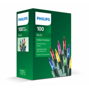 PHILIPS 100 Mini Lights Multi Set of 3 Pack