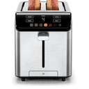 Chefman Smart Touch 2 Slice Digital Toaster, 6 Shade Settings, Touchscreen Controls, Extra-Wide Slots for Thick Breads & Bagels, +10 Seconds, Defrost, Removable Crumb Tray – Stainless Steel
