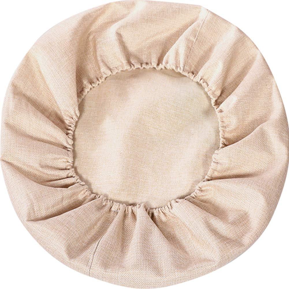 Round Floor Pillow Tatami Cushion Cover, Japanese Futon Meditation Seating Ottoman Throw Protector for Living Room Indoor Outdoor, Beige, 23x.62 Inches