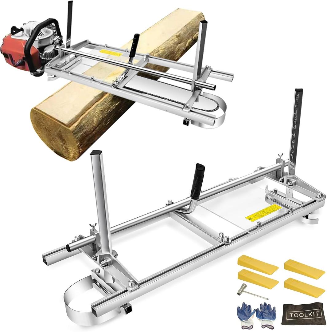 36-inch Portable Chainsaw Mill, Aluminum Steel Planking Milling Bar for Builders and Woodworkers (14"-36")