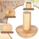 DoubleFill 4 Pack Pottery Molds 4.5'' 6.5'' 8.5'' 10.5'' Thickness 2'' Plaster Molds Wood Pottery Tools with Handle for Ceramic Top Forms DIY Bowls Plate Dish Slump Press Art Making(Hemispherical)