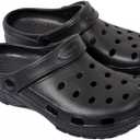 Men's EVA Comfort Clog Slide - Swimming Pool Sandal, Pu7886 Black, 9 " x 4 "