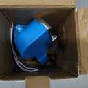 Cordless Electric Scissors, 4V Rechargeable Box Cutter & Cardboard Cutter with Titanium Blade, LED Light, Safety Lock - Rotary Cutter for Fabric, Leather, Carpet, Plastic, Crafting, Sewing (Blue)