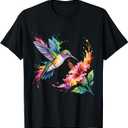 Hummingbird Animal Lover Nature Graphic Art Tropical Bird T-Shirt, 3X