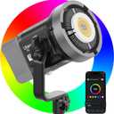 ULANZI Video Light, 120W RGB LED Video Light COB Fill Color Continuous Output Lighting with APP Control, 2700K-6500K 20 Scenes Bowens Mount Photography Light for Video Photo Recording (Bare Light)
