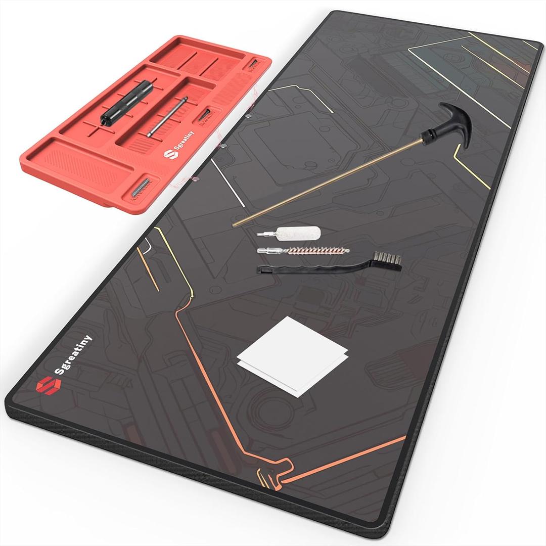Large Gun Cleaning Mat,Work mat,Double Thickness Anti Slip Pads,Table-gripping Gunsmith Mat,Protective Workbench Mats,Rifle,Pistol,Shotgun Cleaning Mats for All Guns