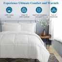 Dafinner 100% Cotton Cover Lightweight Down Alternative Comforter King Size, Ultra-Soft Duvet Insert for Warm Weather, GRS Recycled Microfiber Breathable Bed Quilt (104x88, White)