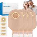30 PCS Ostomy Supplies Colostomy Bags Two Piece Drainable Pouches with Closure, Ileostomy Stoma Care, Cut-to-Fit, 60mm Max, (20PCS Bags+10PCS Barrier)