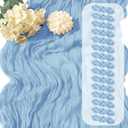 15 Pack Baby Blue Cheesecloth Table Runner 17 x 108 inch Cheese Cloth Table Runners 9ft Blue Table Runner Rustic Romantic Sheer Gauze Runner for Wedding Party Baby Shower Table Decoration