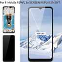 for REVVL 6X Screen Replacement for REVVL 6X 5g LCD Screen TMRV065G Digitizer for T-Mobile REVVL 6X 5g Display Touch Repair Kit with Frame Black