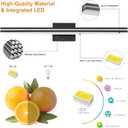 SineRise 32-Inch LED Modern Bathroom Vanity Light Bar, Matte Black Modern Acrylic Bathroom Wall Lighting Fixtures Over Mirror (Cool White 6000K)