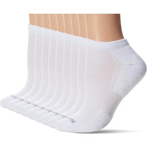 No nonsense Women's Mesh No Show Liner Socks, Cushioned (White)