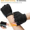 Braventure Bike Gloves for Women Cycling: Light Weight Half-Finger Cycling Gloves with Anti-Slip Shock-Absorbing Pad