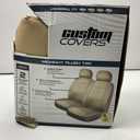 Custom Accessories 40348 Universal Midnight Plush Tan Low Back Seat Covers 2 PCS, Begie