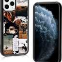 Cool Cowboy Cowgirl Horse Phone Case, Hippie Western Phone 11 Pro Case, Non-Slip Design and Shock Absorption, Soft Silica Gel Frame Support Country Phone Case for Teen Girls, Boys, Women and Men
