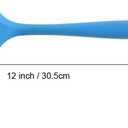 2Pack Small Silicone Turner High Heat Resistant Slotted Spatula for Fish, Eggs, Pancakes and More (12 IN, Black)