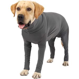 Etdane Recovery Suit for Dogs Surgery Suit Female Spay Dog Surgical Recovery Suit Male Dog Onesie for Surgery Female Anti Licking Wounds Dog Shedding Suit Grey/XXX-Large
