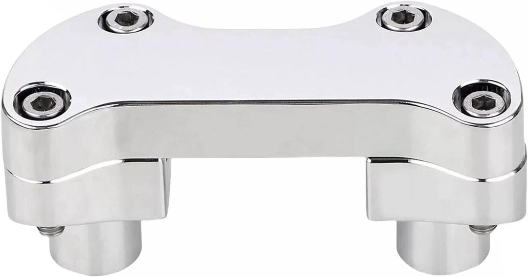 TDZ 1 1/4 inch Chrome Handlebar Risers Kit for Harley Fat Boy Softail Dyna Sportster Road King 1.25" Ape Hanger Beach Handlebar (rise height2" for 1.25" Handlebar)
