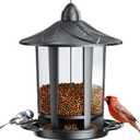 Birdream Bird Feeders for Outdoors, Classic Castle Design Fun Assembly Hanging Bird Feeder, Attracting Wild Birds Cardinals Goldfinches Chickadees Finches Sparrows - Black
