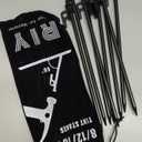 8 Pack Tent Stakes Heavy Duty 12 inch Steel Tent Pegs for Camping Unbreakable and Inflexible (Black)