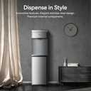 Brio Moderna CLBL730SC Self-Cleaning Bottom Load Water Cooler Dispenser for 3 & 5 Gallon Bottles Tri-Temp w/Fast-Dispense, 11.5" Dispense Height, 24/7 Illuminated Display, Silver Stainless Steel