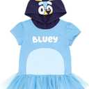 Bluey Bingo Girls Cosplay T-Shirt Dress and Leggings Outfit Set Toddler to Big Kid