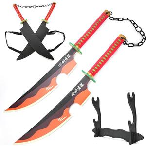 Cold Blade Demon Katana - 41 Inch Anime Replica with Belt and Stand - Durable Sword Perfect for Cosplay - Nichirin Sword with Authentic Design