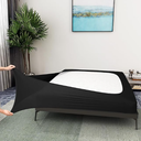 Box Spring Cover Queen Size  Black Jersey Knit & Stretchy Wrap Around 4 Sides of The Box Spring, Alternative for Bed Skirt, Ultra Soft, Wrinkle & Fading Resistant