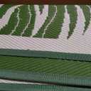 wikiwiki Outdoor Rug, 8x10ft Waterproof Reversible Mat Indoor Outdoor Rugs Carpet, Small Area Rug Plastic Straw Rug for Patio Deck Balcony Pool RV Camping Beach Picnic, Green, Rugscape Series