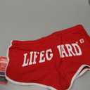 LIFEGUARD Girls Kids Officially Licensed Hi-Cut Short Red and White Soft Cotton Material, large, 14/16