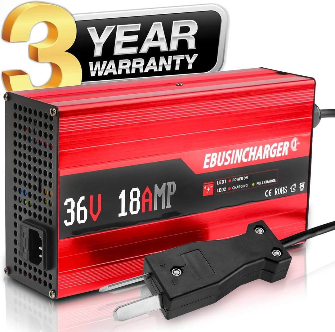 36 Volt Golf Cart Battery Charger for EZGO & Yamaha(Lead-Acid),18 Amp Smart Charger with Trickle Charge,4-6 Hours Full Charge,18A 36 Volt Golf Cart Charger.