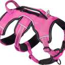 Tuff Pupper Escape Proof No Escape Dog Harness | 5 Point Adjustable Fit Harness for Dogs | Padded Dog Harnesses | Handle Dog Lift Harnesses (Small, Hot Pink)