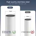 DIIG Sliding Door Security Bar, 17.7-50.5inch Heavy Duty Adjustable Sliding Patio Door Lock Bar with Rubber Tips,Diameter 1inch Window Security Bar for Home Apartment Travel Children Women (White)