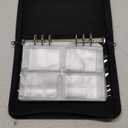 Travel Jewelry Organizer Transparent Jewelry Storage Book Set with Anti-oxidation Pocket Traveling Necklace Earring Organizer for Ring, Bracelets, Postcard (120 Grids +75 Thicken PVC Zipper Bags) (Black)
