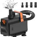 AquaMiracle 880GPH Aquarium Water Pumps (3330L/H, 45W) Fountain Pump Pond Pump Submersible Water Pump with Flow Control for Fountain, Waterfall, Statuary, Filtration, Water feature, Hydroponics