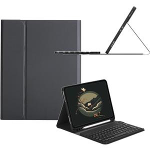 Compatible with Samsung Galaxy Tab A11 Plus 2025 / A9 Plus 2023 11 Inch Keyboard Case Detachable Bluetooth Round Key Wireless Keyboard with Pencil Holder. (Black, A11Plus / A9 Plus)