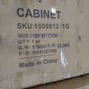 Offex 46" L Modern Computer Desk - Grey with A Storage Cabinet