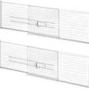 iDesign Recycled Plastic Adjustable Drawer Dividers- Set of 2 - Clear