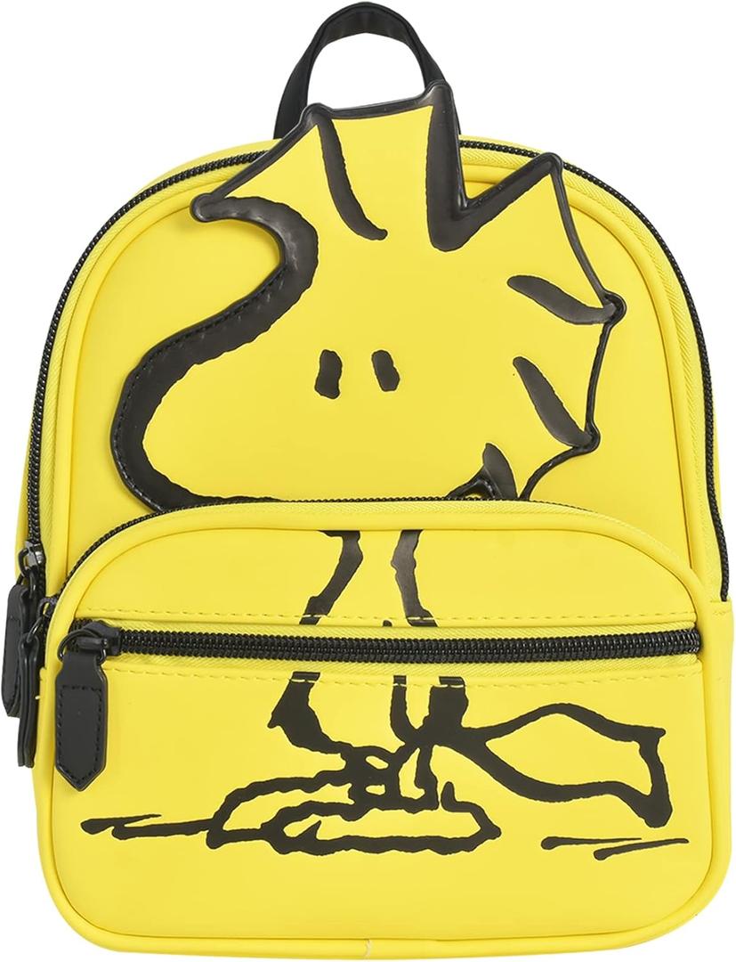 Peanuts Mini Backpack, Small Travel Bag for Men and Women, Woodstock, 9 Inch