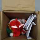 Electric Climbing Santa Claus Christmas Decoration, Musical Moving Figure Indoor Outdoor Tree Ornament (Ladder Santa)