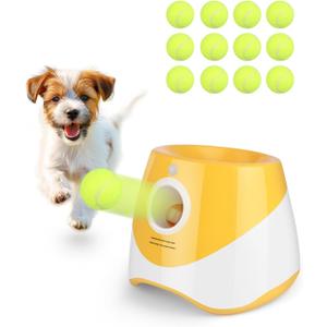 Interactive Automatic Ball Launcher for Dogs - 12 Tennis Balls, Ball Launcher for Medium & Small Dogs, Self-Throwing Machine, Dog Ball Thrower Launcher