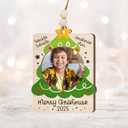 3 x Gift for Kid Ornament 2025  Merry Christmas Holiday Keepsake with Twinkle Star, Rustic Farmhouse Decoration for Family, Kids, Babys 1st Christmas, Friends & Gift Giving