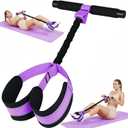 Pedal Resistance Band, Portable Tummy Trimmer Exercise Equipment for Home Gym, Full Body Core Workout Trainer for Abs, Arms, Legs, Back, Glutes Ideal for Men, Women & Postpartum Recovery (Purple)