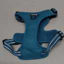 No Pull Dog Harness for Small Dogs, Dual Leash Attachments, Adjustable Soft but Strong Pet Harness with 3M Reflective Technology, Turquoise Nylon, S (Chest: 16-20")